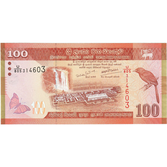 Sri Lanka, 

100 rupias, 

2020