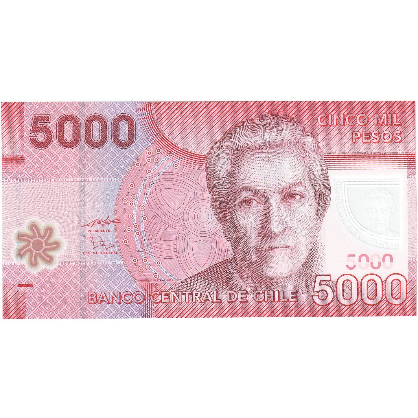 Chile, 
  
  5000 pesos, 
  
  2009