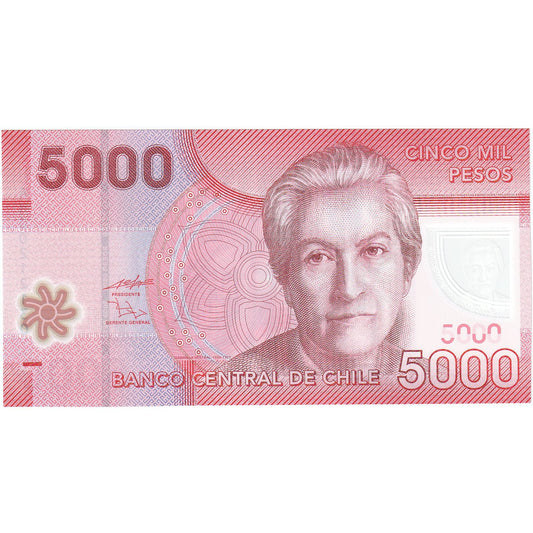 Chile, 
  
  5000 pesos, 
  
  2009