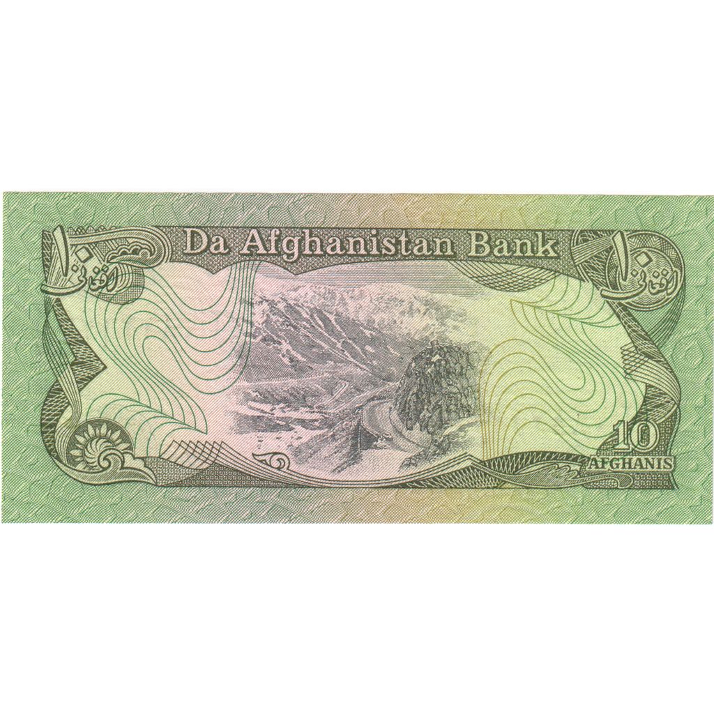 Afganistán, 
  
  10 afganos, 
  
  UNC(65-70)