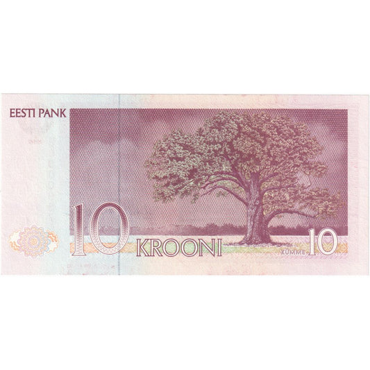 Estonia, 
  
  10 coronas, 
  
  1992