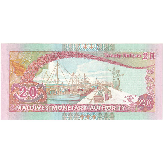 Maldivas, 
  
  20 Rufiyaa, 
  
  2000