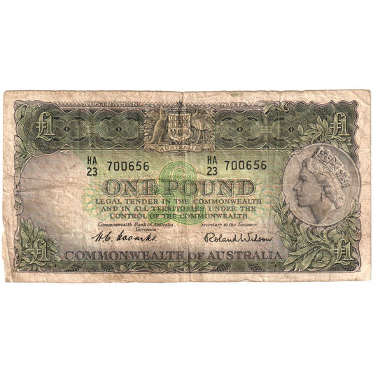 Australia, 

1 libra, 

Sin fecha (1960-1961)