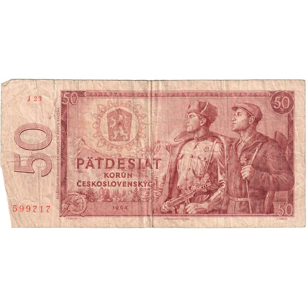 billete de banco, 
  
  checoslovaquia, 
  
  50 coronas