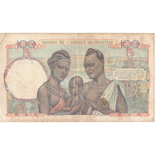 África Occidental Francesa, 

100 francos, 

1946