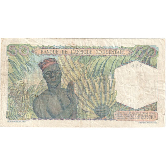 África Occidental Francesa, 

50 francos, 

1944