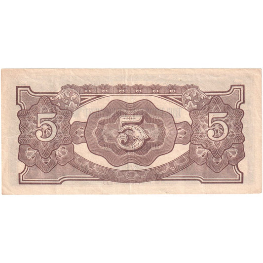Malaya, 

5 dólares, 

1942
