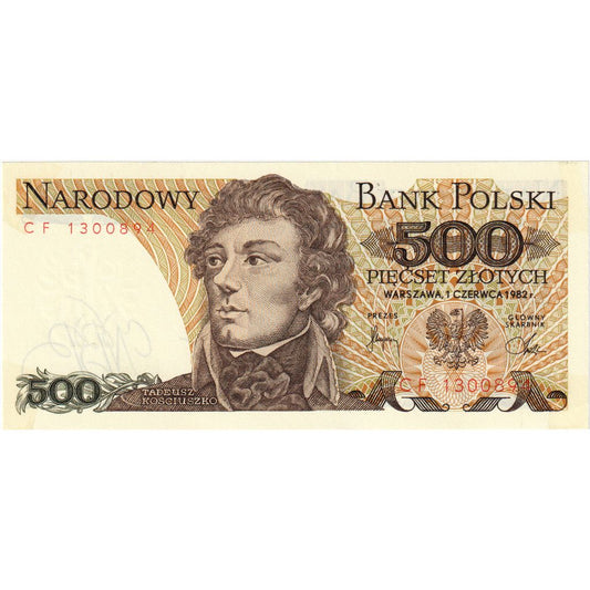 Polonia, 
  
  500 zlotych, 
  
  1982-06-01