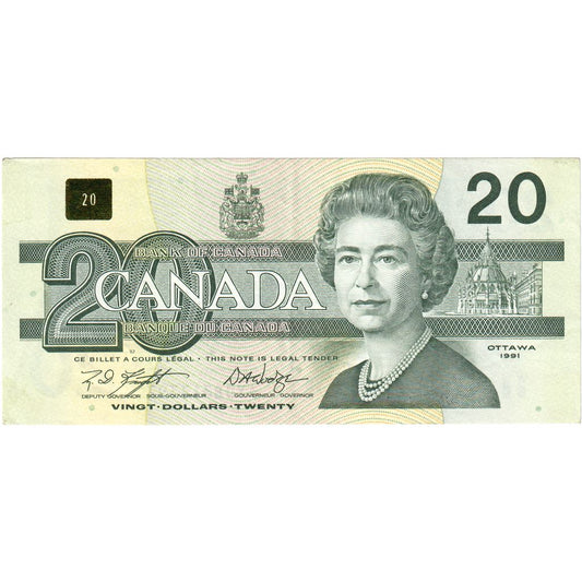 Canadá, 

20 dólares, 

EF(40-45)