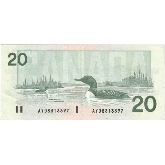 Canadá, 

20 dólares, 

EF(40-45)