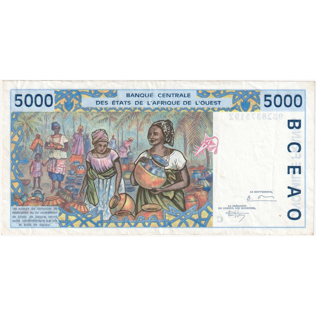 Estados de África Occidental, 

5000 francos, 

EF(40-45)