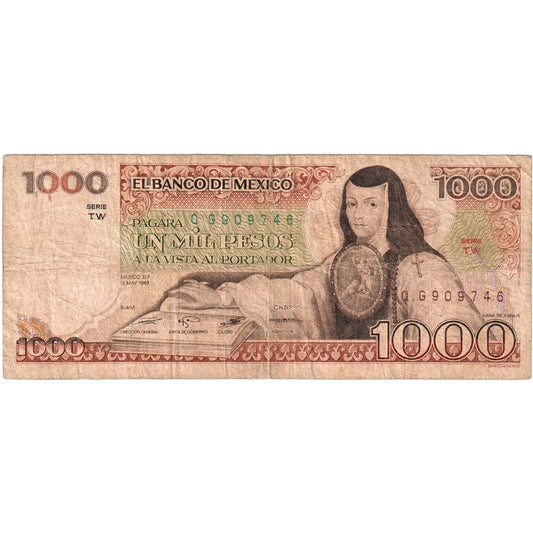 México, 
  
  1000 pesos, 
  
  1983-05-13