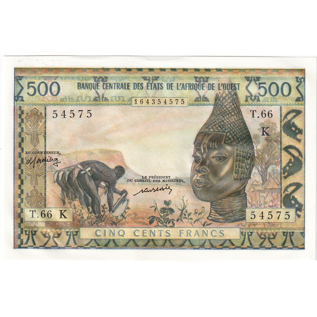 Estados de África Occidental, 

500 francos, 

SIN Cálculo (65-70)