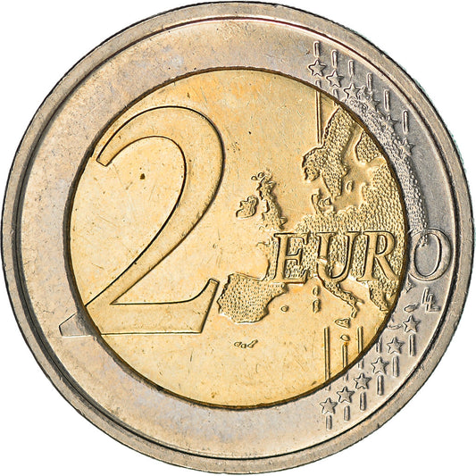 Bélgica, 
  
  2 euros, 
  
  Drapeau europeo