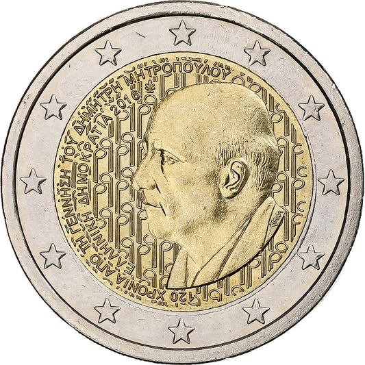 Grecia, 
  
  2 euros, 
  
  Dmitri Mitropoulos