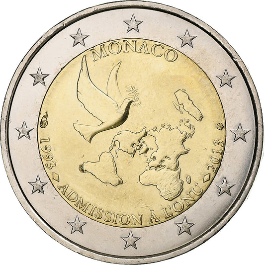 Mónaco, 
  
  2 euros, 
  
  2013