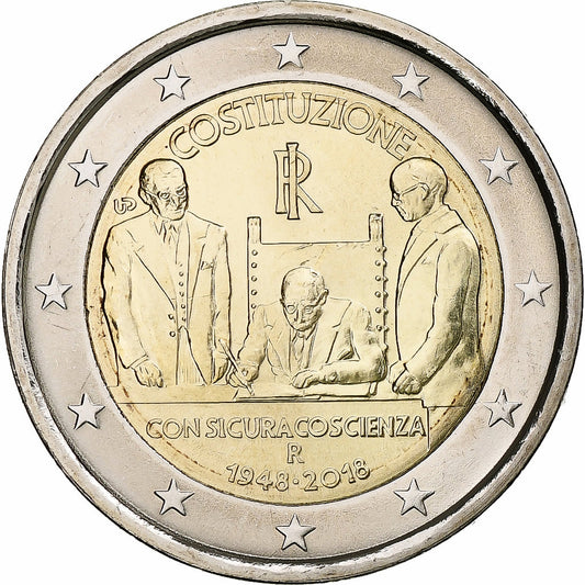 Italia, 

2 euros, 

2018