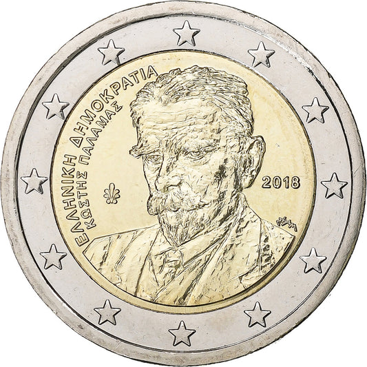Grecia, 

2 euros, 

2018