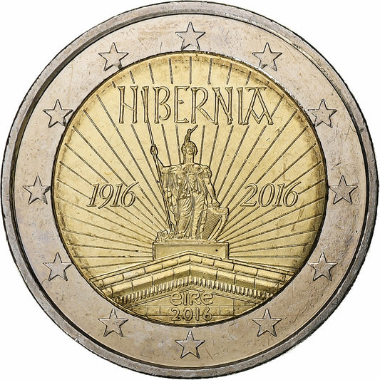 Irlanda, 

2 euros, 

2016