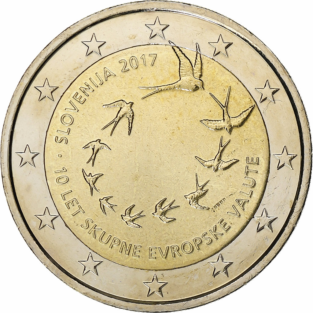 Eslovenia, 

2 euros, 

2017