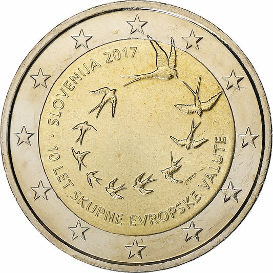 Eslovenia, 

2 euros, 

2017