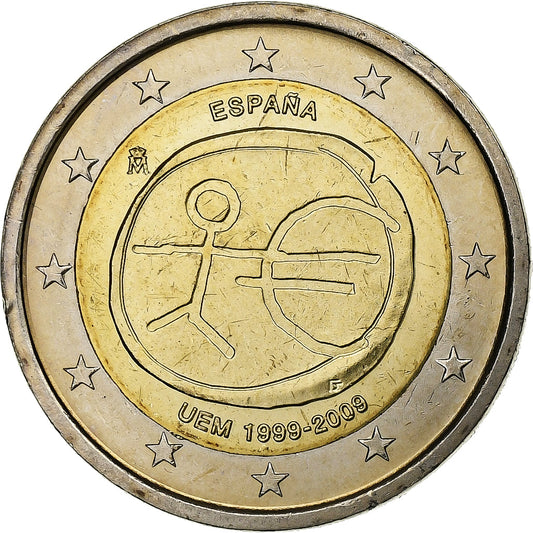 España, 
  
  2 euros, 
  
  UEM