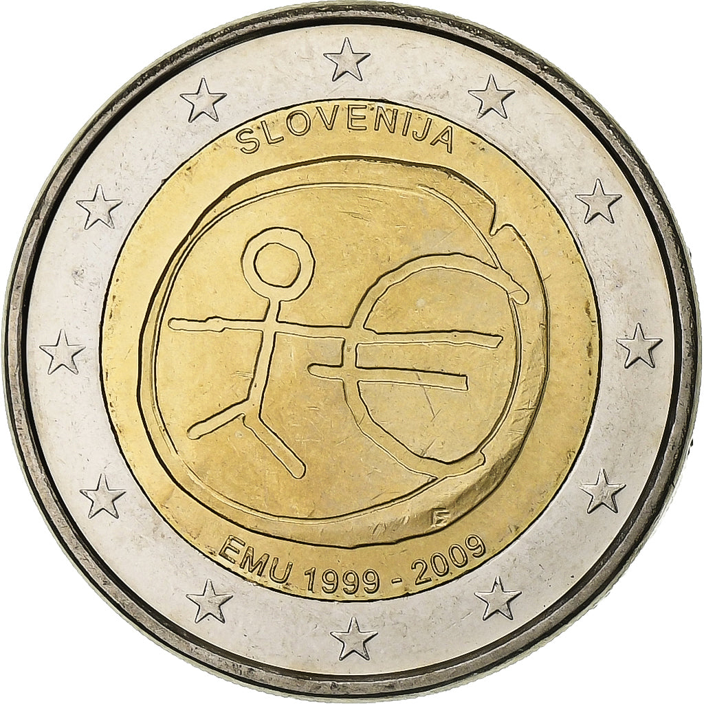 Eslovenia, 
  
  2 euros, 
  
  esloveno