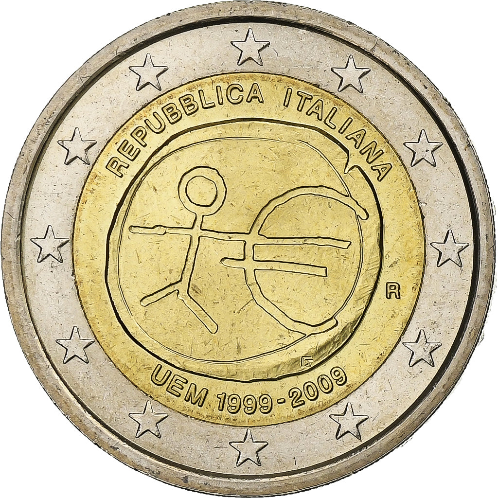 Italia, 
  
  2 euros, 
  
  UEM