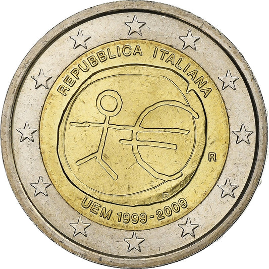 Italia, 
  
  2 euros, 
  
  UEM