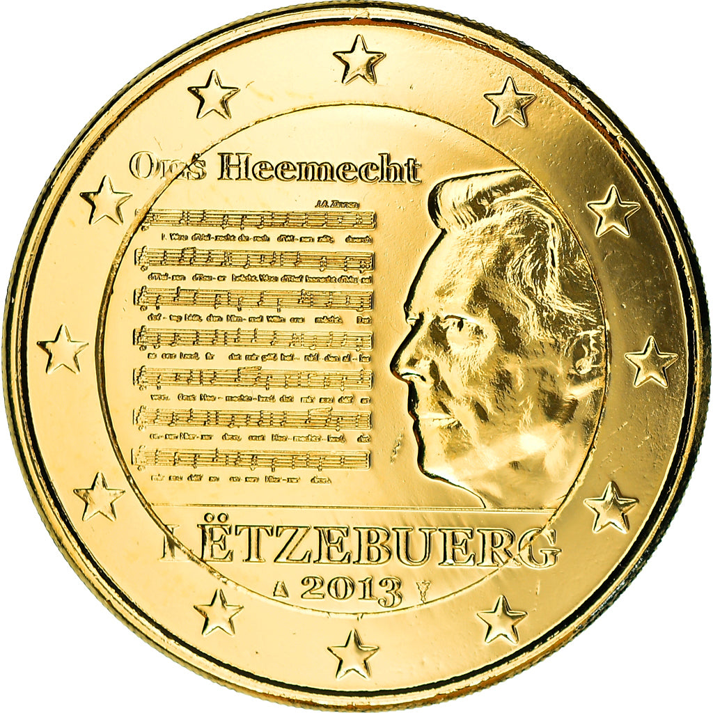 Luxemburgo, 
  
  2 euros, 
  
  Ons Heemecht