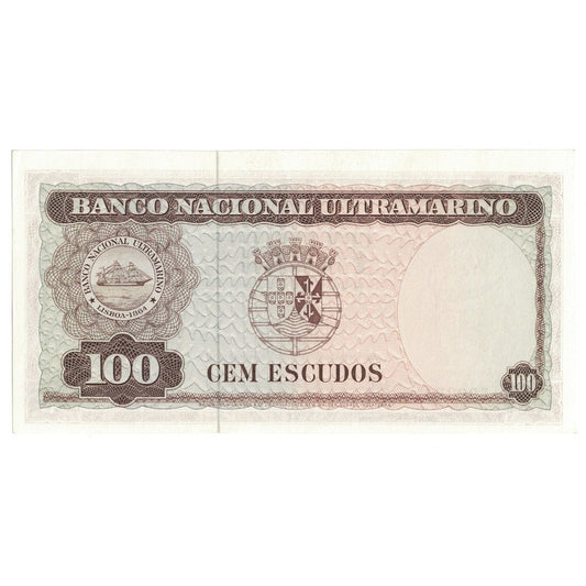billete de banco, 
  
  timor, 
  
  100 escudos