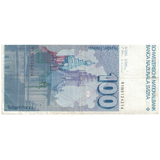 Billete de banco, Suiza, 

100 Franken