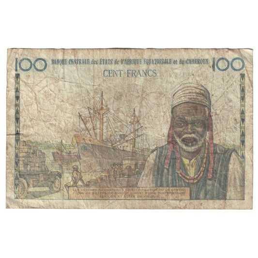 Billete de 100 francos de África ecuatoriana