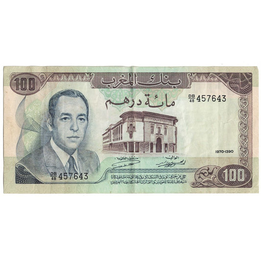 Billete de 100 dírhams de Marruecos