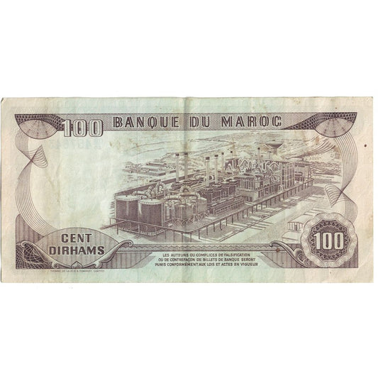 Billete de 100 dírhams de Marruecos