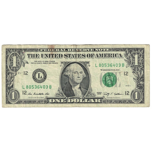 Billete de banco, Estados Unidos, Un dólar