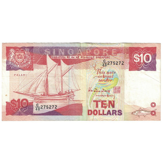 Billete de Singapur de 10 dólares