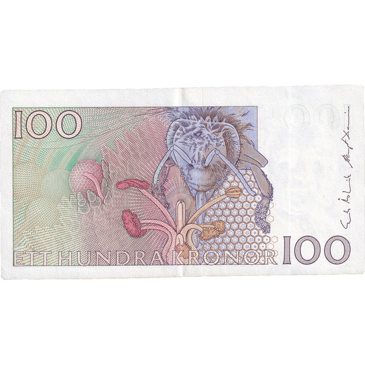 billete de banco, 
  
  Suecia, 
  
  100 coronas