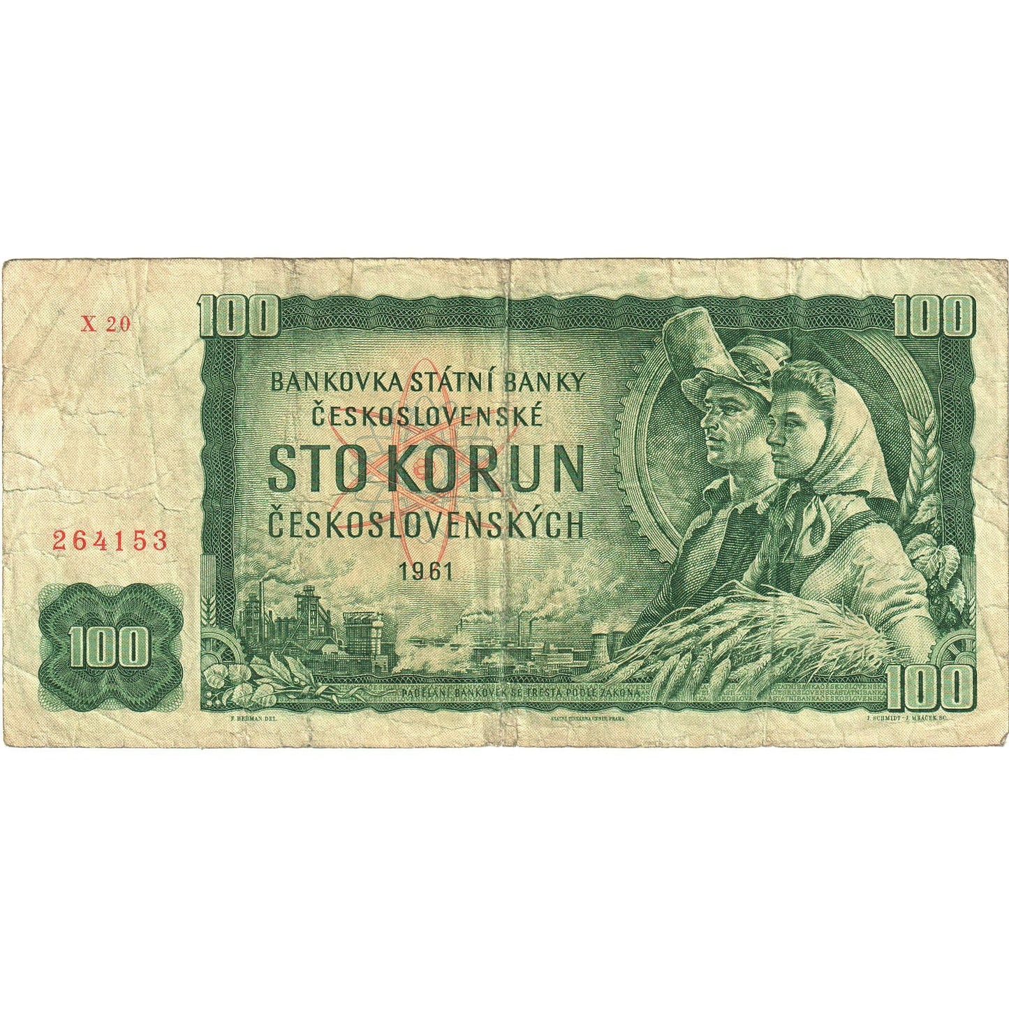 billete de banco, 
  
  checoslovaquia, 
  
  100 coronas