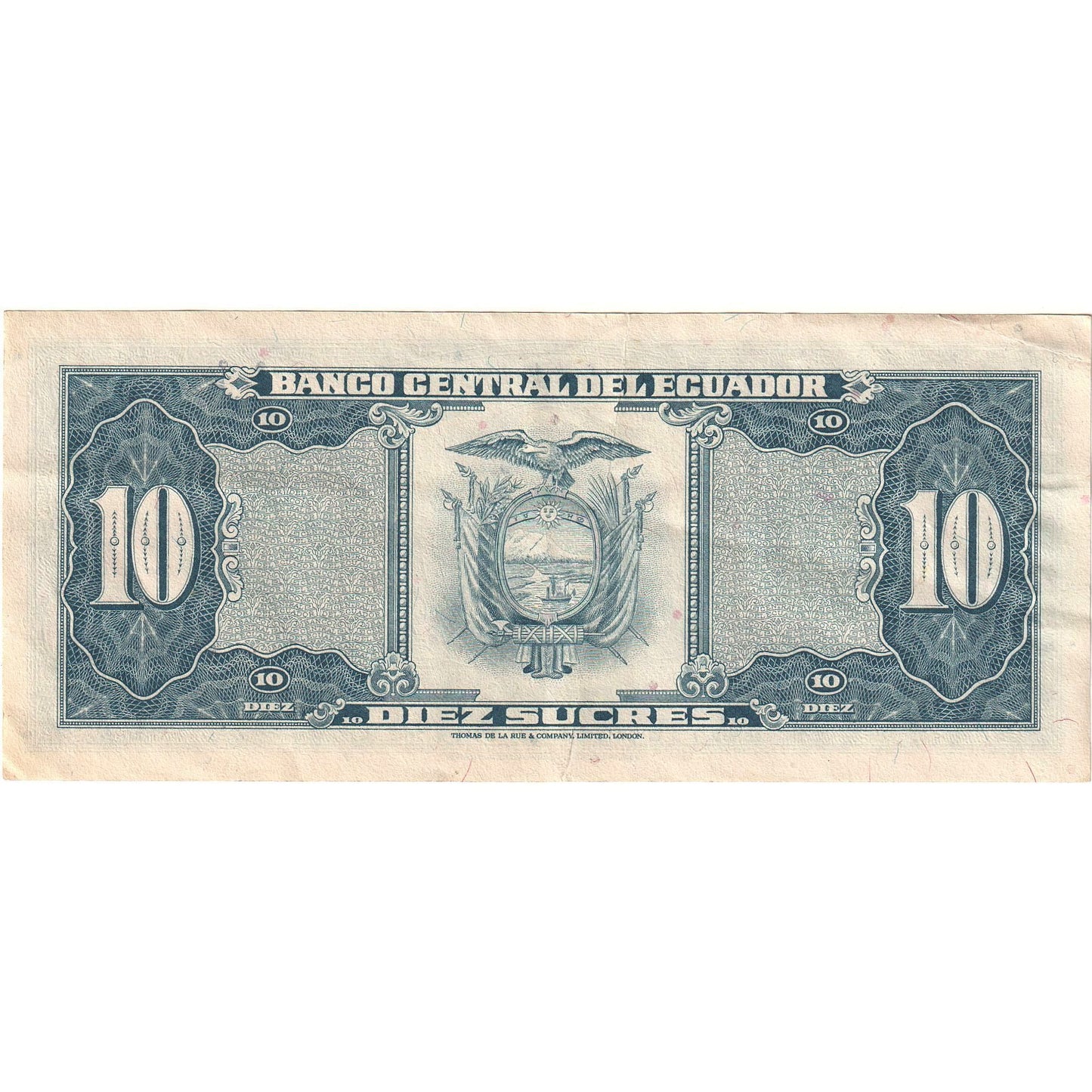 Ecuador, 
  
  10 sucres, 
  
  1982
