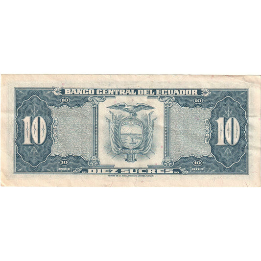 Ecuador, 
  
  10 sucres, 
  
  1982
