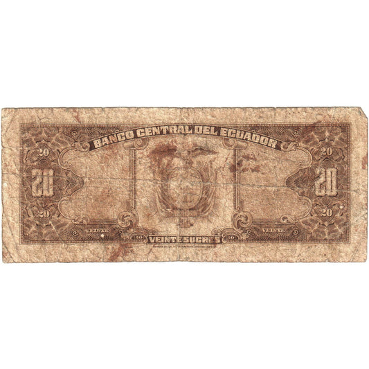 Ecuador, 
  
  20 sucres, 
  
  1980