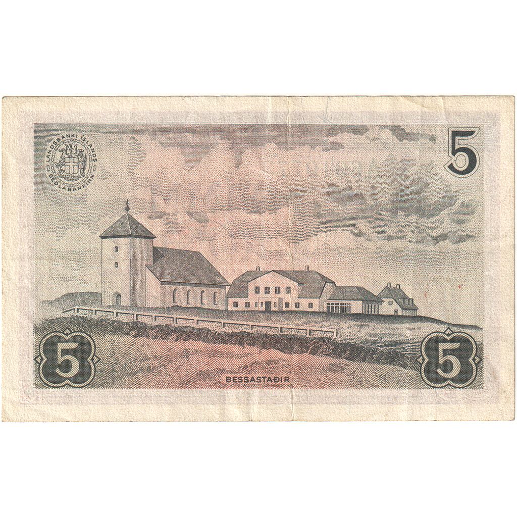 Islandia, 

5 coronas, 

21 de junio de 1957