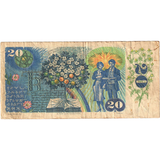 checoslovaquia, 
  
  20 coronas, 
  
  1988