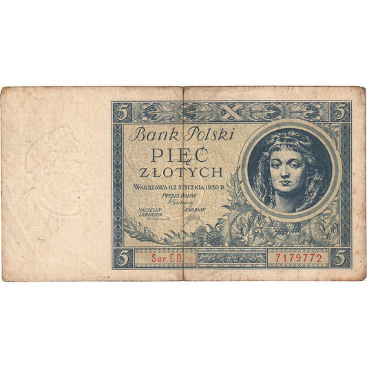 Polonia, 
  
  5 Zlotych, 
  
  1930
