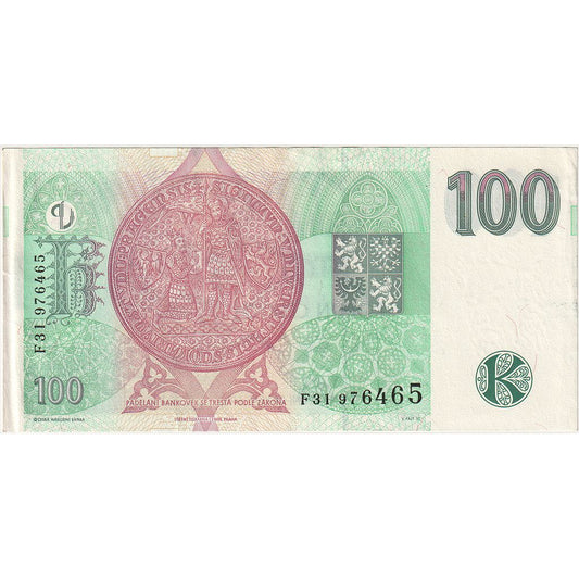 República Checa, 
  
  100 coronas, 
  
  1997