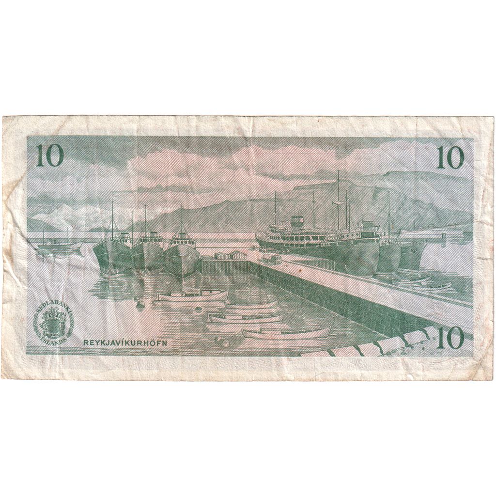 Islandia, 

10 coronas, 

29/03/1961