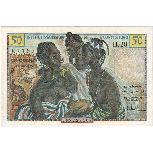 Estados de África Occidental, 

50 francos, 

AU(55-58)