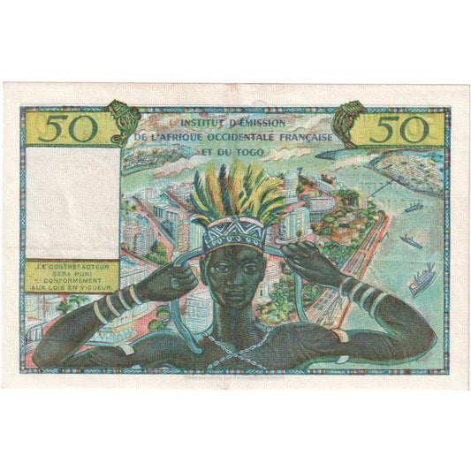 Estados de África Occidental, 

50 francos, 

AU(55-58)