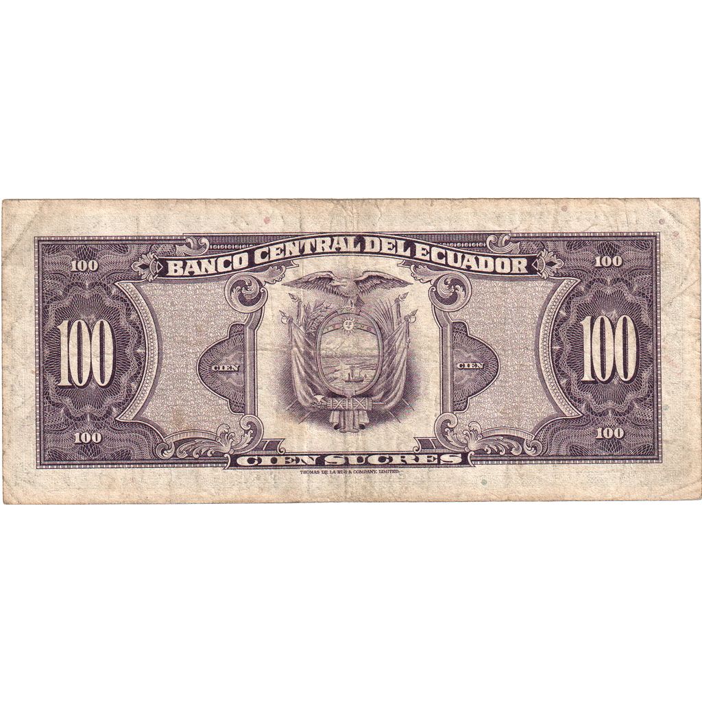 Ecuador, 
  
  100 sucres, 
  
  1974-07-17